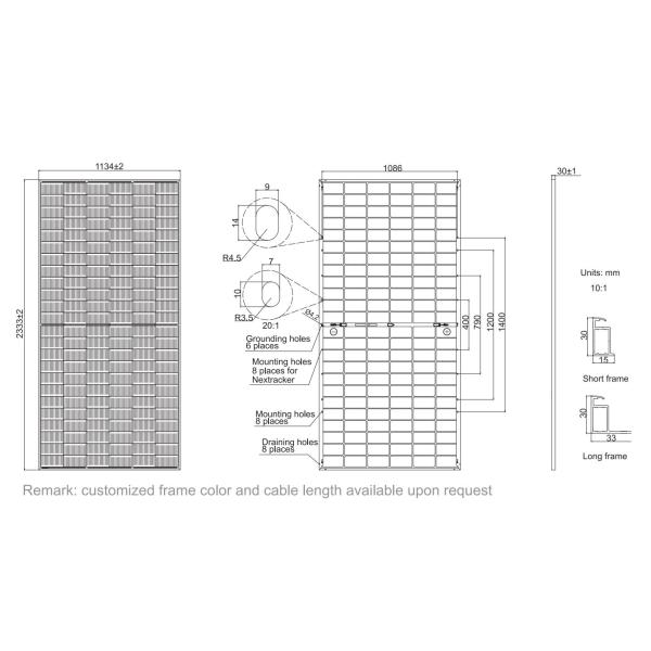 JA Solar N-Type Bifacial Mono Modules 575w 580w 585w 590w 595w 600w CE TUV Certificate