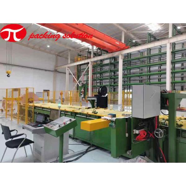 OD 800mm Horizontal Copper Coil Wrapping Machine With Pallet Coveying System