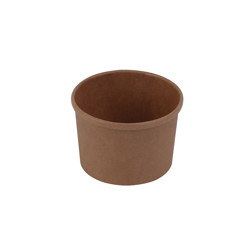Soup Cup Porridge Bucket Disposable Paper Cups Round 16oz With Lid Noodle Bowls