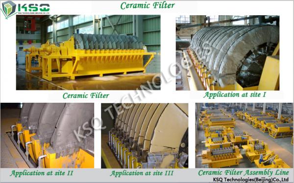 TT Series High Efficient Ceramic Vacuum Filter 24m3 For Separate Mine Slurry