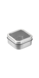 Metal Stationery Box Pencil Case Empty Hinged Tin Box Silver Pen Holders Tinplate Storage Containers