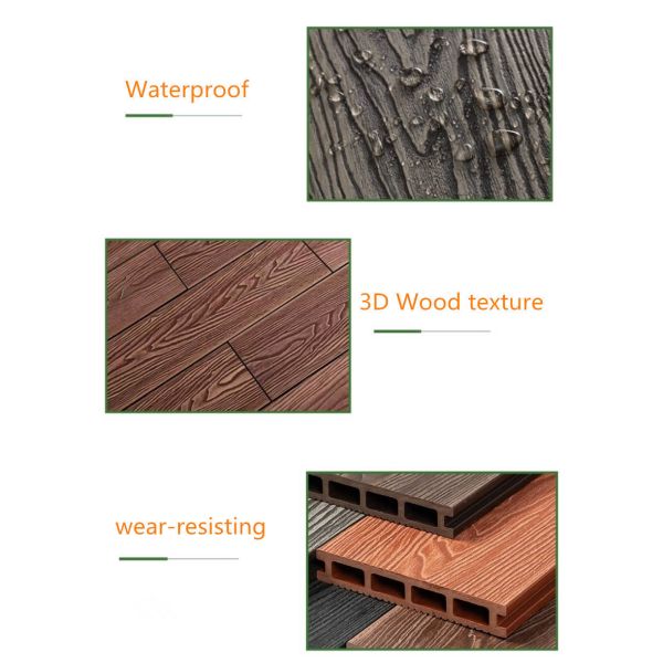 2026 Exterior Wood Grain WPC Ipe Decking Tiles Plastic Composite Wood Oak Flooring