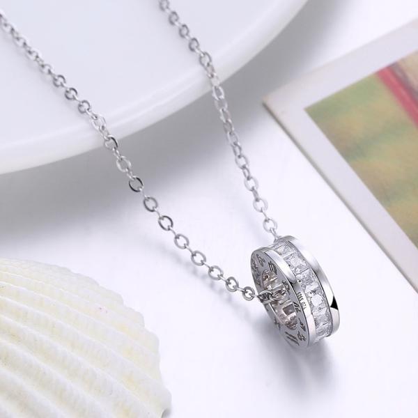 Sterling Silver 925 Diamond Small Pretty Waist Necklace Fashion Temperament Chain