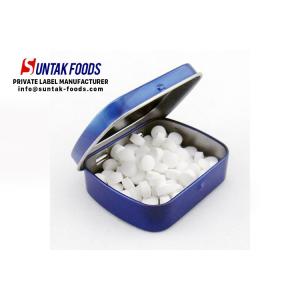 Quality Metal Tin Box Classic Hard Candy , Spearmint Sugar Free Fat Free Candy wholesale