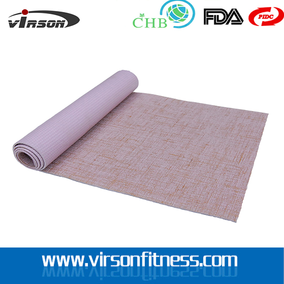 2015 hot selling high quality eco friendly jute yoga mats with customize logo