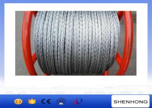 China Steel Pilot Wire Pulling Rope , 18 Strands 6 Squares Braided Steel Wire Rope on sale