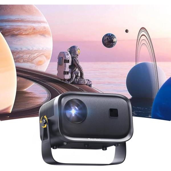 K6 Mini HD 720P Projector Android 360° Rotating Flip Home Smart Projector 4K Auto Focus