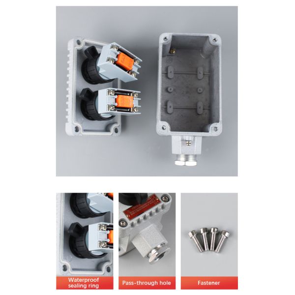 220V 380V Explosion-proof fire-fighting button with 2-3-4 combination knobs LA53 emergency stop indicator ligh aluminum alloy