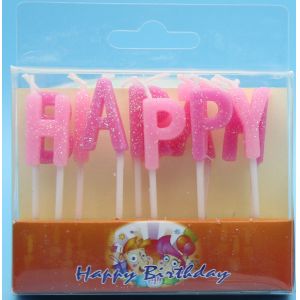 Quality Glitter Alphabet Letter Birthday Candles Non Toxic For Cake Decorative Pure Color wholesale