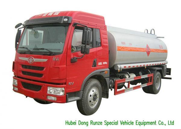 Cheap FAW Gasoline Tanker Truck For Vehicle Refueling With PTO Fuel Pump And Dispenser for sale