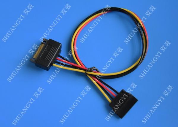 Cheap Internal 15 Pin Male To Female SATA Data Cable For Computer IDC Type for sale