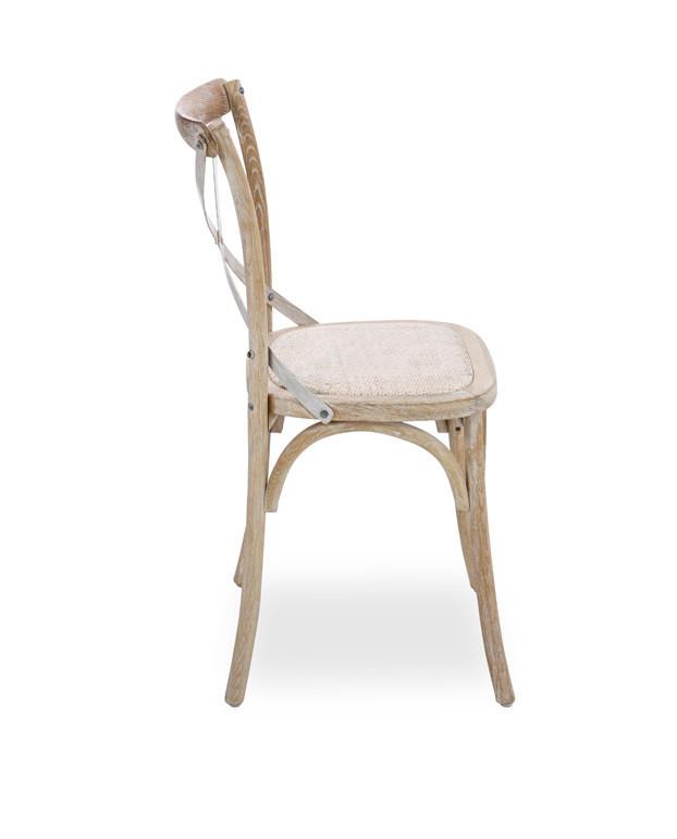 Factory price supply rattan seat Cross chairs for event and party rental chair for sale