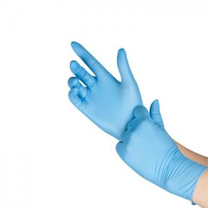 China Blue Nitrile Disposable Gloves CE FDA, Latex Free Gloves, Powder Free on sale