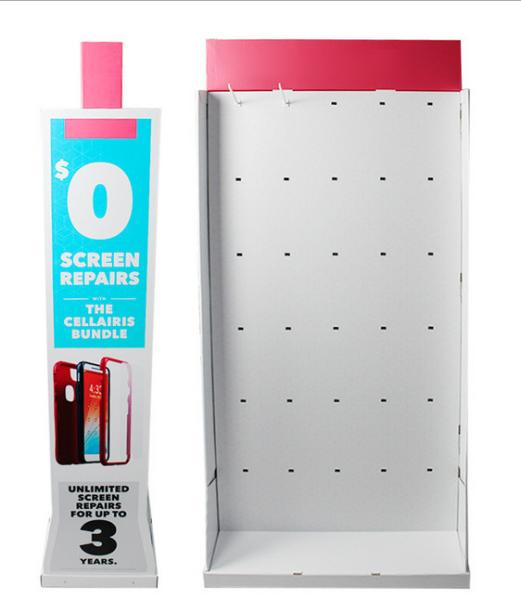Cheap Advertising CMYK Cardboard Hook Display for sale