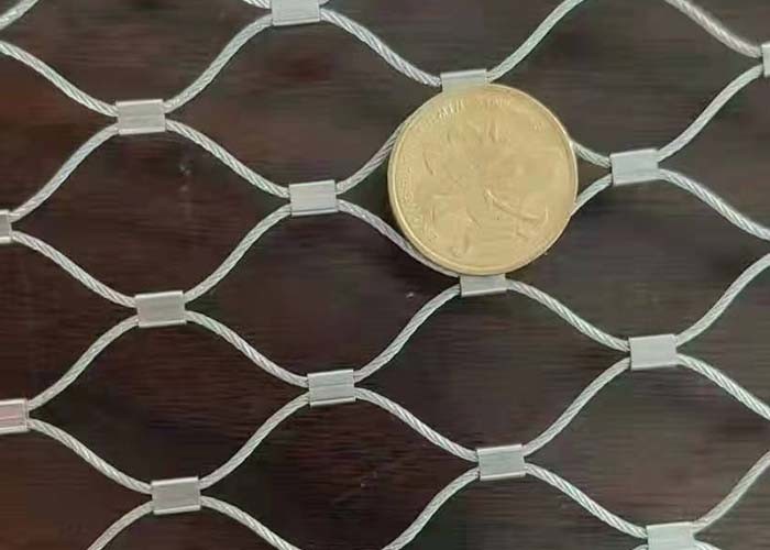 2mm Stair Railing Handwoven Ss Steel Wire Rope Mesh