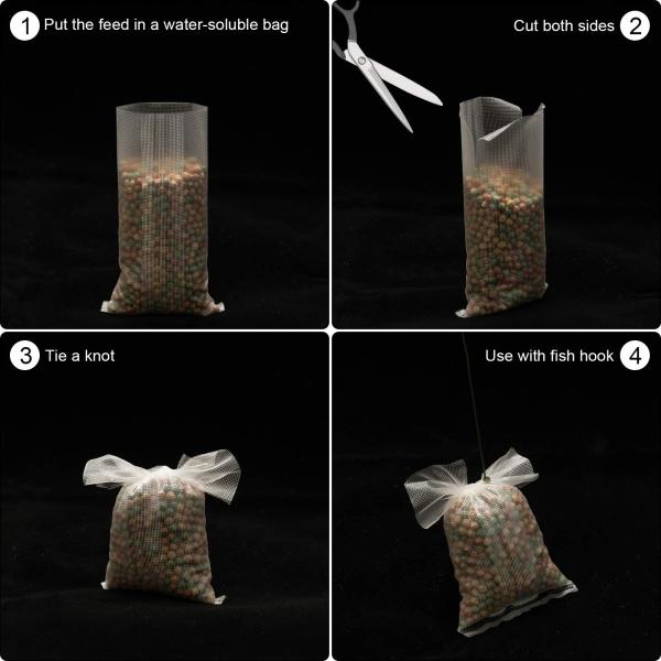 Carp Fishing Polyvinyl Alcohol Water Soluble Bag For Boilie Width 8cm