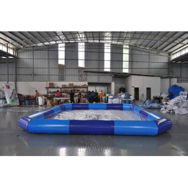 Blue Color Large Inflatable Swimming Pool / Airtight Pool For Kids