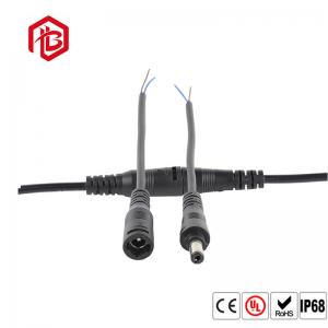 China 1.5KV 5521 DC Plug 2 Pin Waterproof Plug 18AWG 5.5mm X 2.1mm Male To Male Power Cable on sale