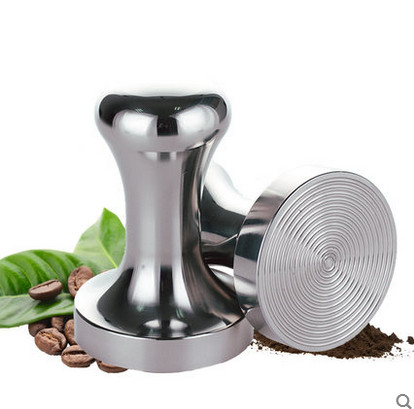 China stainless steel coffee tamper wood handle barista flat base tamper on sale