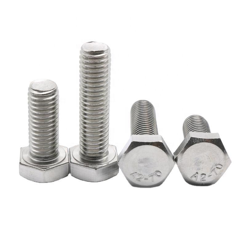 Hexagonal Head Bolts and Nuts Ss 304 316 Stainless Steel Galvanized Steel DIN931 DIN933 Half Thread