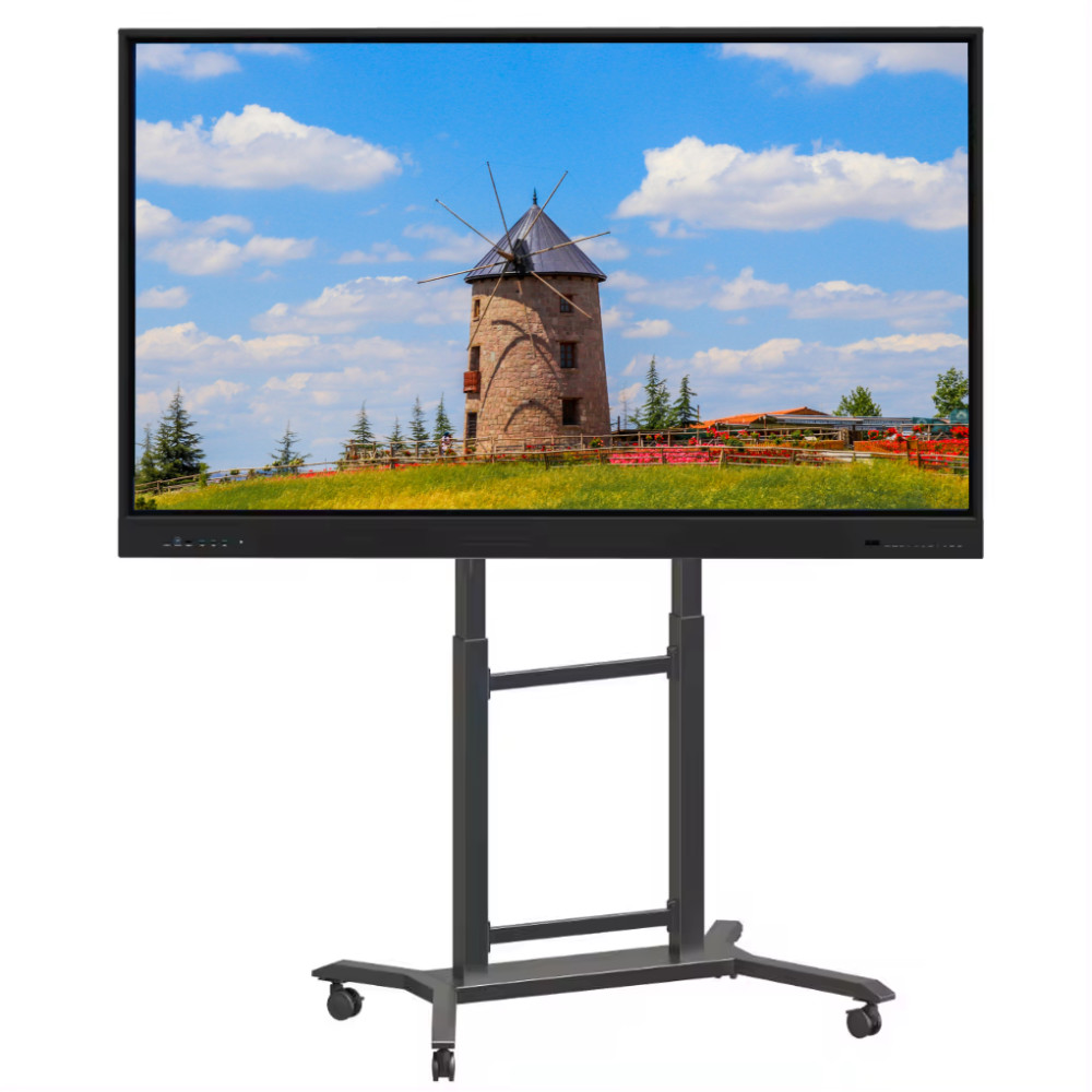 LED Interactive Smart Board 65 Inch 4K UHD Display with Touch Android 14 Built-in Camera Mic PC Speaker WiFi Perfect for School Teaching, Conference &
