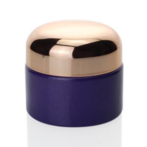 China Manufacturer Custom Cream Packaging Glass 30ml Purple Cream Glass Jar For Cosmetic on sale