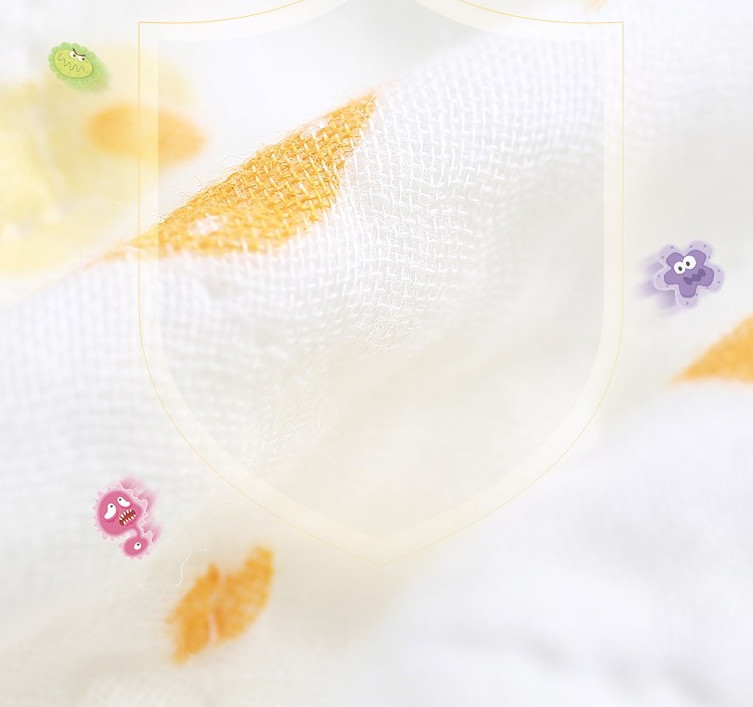Four Layer Printed Gauze Fabric 53 Inch Width Soft Baby Fabric