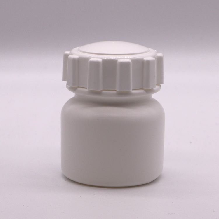 SCREW CAP 100mL Round Shape PE Plastic Bottle for Medicine Solid Tablet Storage