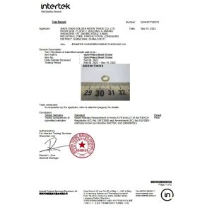 Shenzhen Hongti Jewelry Co., Ltd. Certifications
