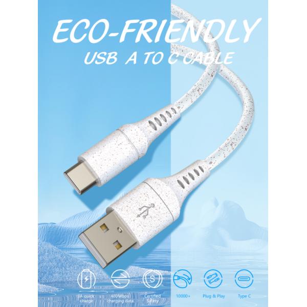 ROHS Type A To Type C Data USB Cable Bare Copper Conductor
