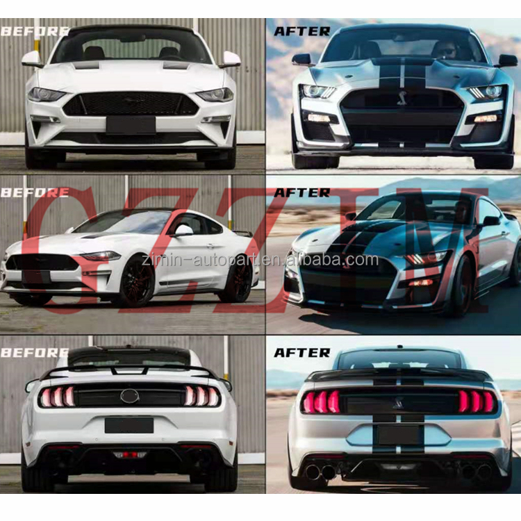 Ford Mustang 2018-2020 Change To CT500 Car Front Rear Bumpers Body Kit