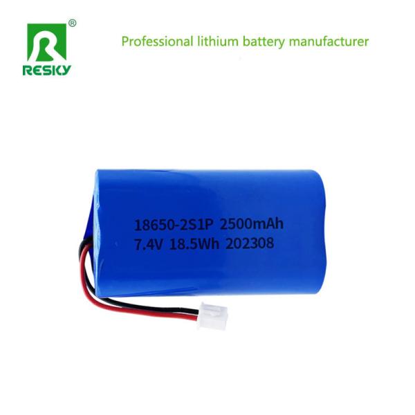 Lithium Ion Battery 18650 2s 7.4V 2500mAh 18.5wh Li-ion Rechargeable Batteries