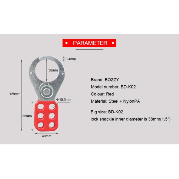 Rustproof Industrial Safety Lock Hasps Six Holes Master Lockout Hasp
