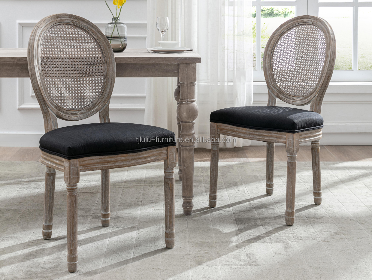 Hotel Furniture Classic Style Rattan Back Banquet Modern Nordic Chair 50pcs Upholstered Solid Wood Wedding Chair for Events