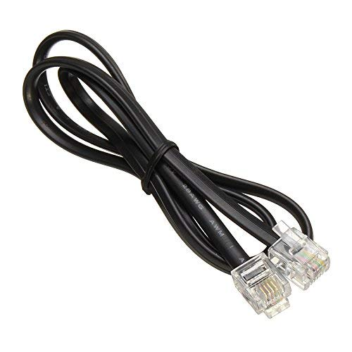 RJ11 Telephone Extension Cable 4-Wire Flat for DSL Modem Security Systems