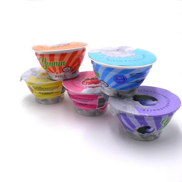 Food grade Plastic yogurt cups with aluminum foil lids
