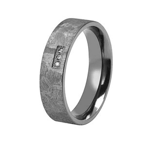 Unique Pattern 6mm Brushed Tantalum Ring Jewelry Mens Tantalum Wedding Band