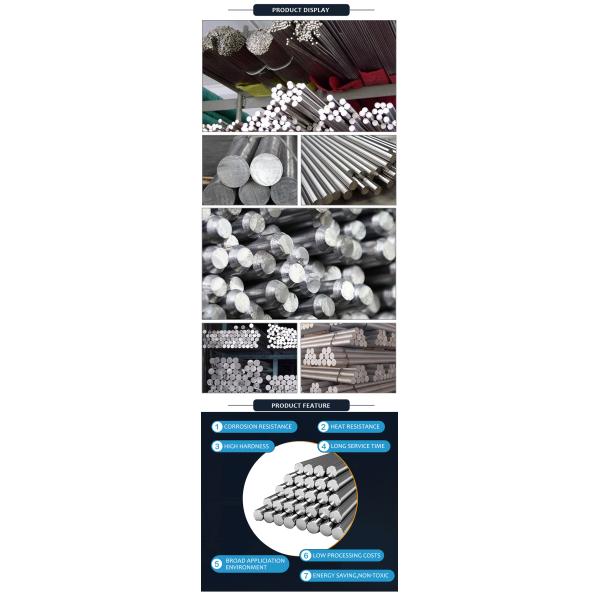 ASTM 904l 304 316 Stainless Steel Bar 8mm 201 SS Round Rod For Industry