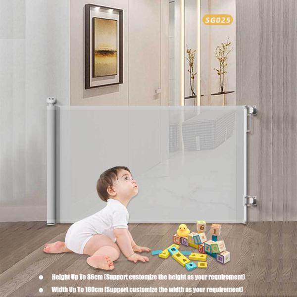 No Drill Stairs Baby Fence Double Locking Safety Door Gate For Pets And Kids