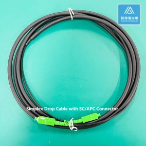 Simplex SM Drop Cable Assembly Black LSZH Patch Lead