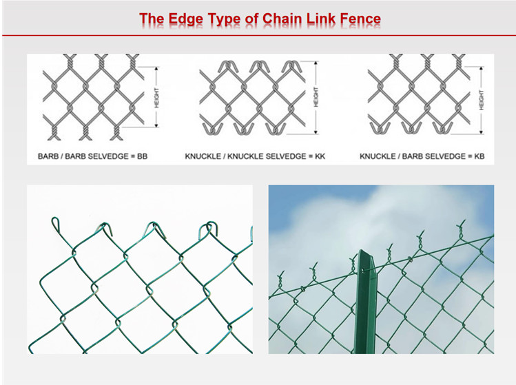 Black Galvanized 3.0m Height Steel Chain Link Fencing 50mm Pitch