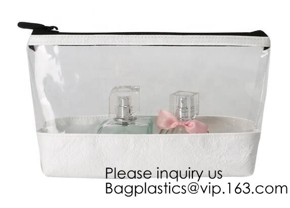 Promotional EVA cosmetic pouch bag with a rubber handle,eco friendly transparent BSCI women EVA cosmetic bag, bagease