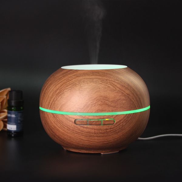 Factory Provide 200ml Wood Grain Essential Oil Scent Fragrance Aroma Diffusers for Home Large Room With Night Light