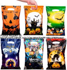 Quality Halloween Party Favor For Kids Candy Goody Bag, Designs Plastic Trick Or Treat Goodie Bags, Halloween Loot Gift Bag wholesale