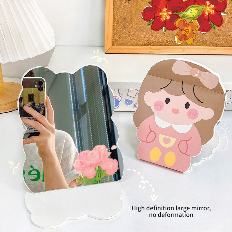 Extra LOGO Foldable Makeup Fold Make-Up Cute Travel Cosmetic Vanity Mirror for and LOGO