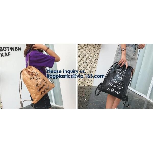 DuPont Paper Bags Shopping Bag,Custom LOGO Tyvek Washable Tearproof Paper Tote Shopping Bag, Bagease, Bagplastics, Pak