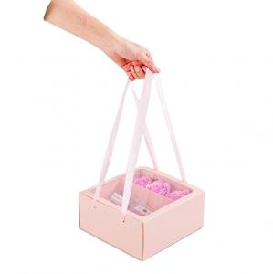 Quality Gift Craft Industrial White Transparent PVC Window Drawer Folding Mothers Day Gift Paper Package Box wholesale