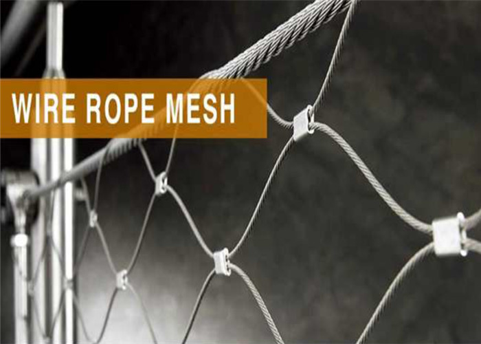 2.0mm Non Toxic Solid Structure Handwoven Flexible Wire Rope Mesh