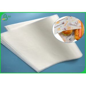 Virgin Wood Pulp Food Grade White MG Kraft Paper 30gsm 35gsm For Fast Food Bag