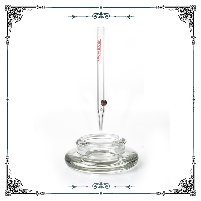 GRAV Clear Vapor Glass Dabber Straw With Dish For Glass Bong Dab Oil Rigs
